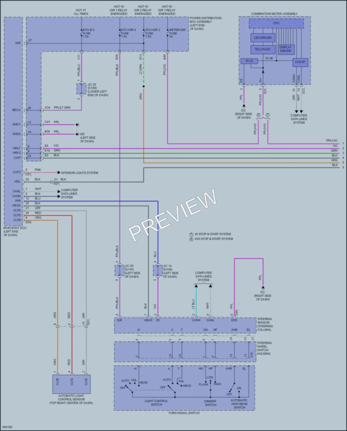 2025 Lexus NX350 Headlights wiring diagram preview