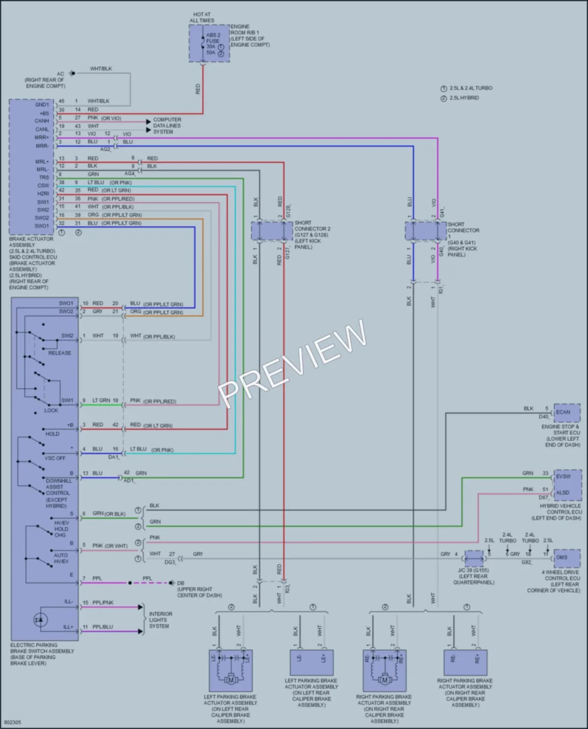 2025 Lexus NX350h Shift Interlock wiring diagram preview