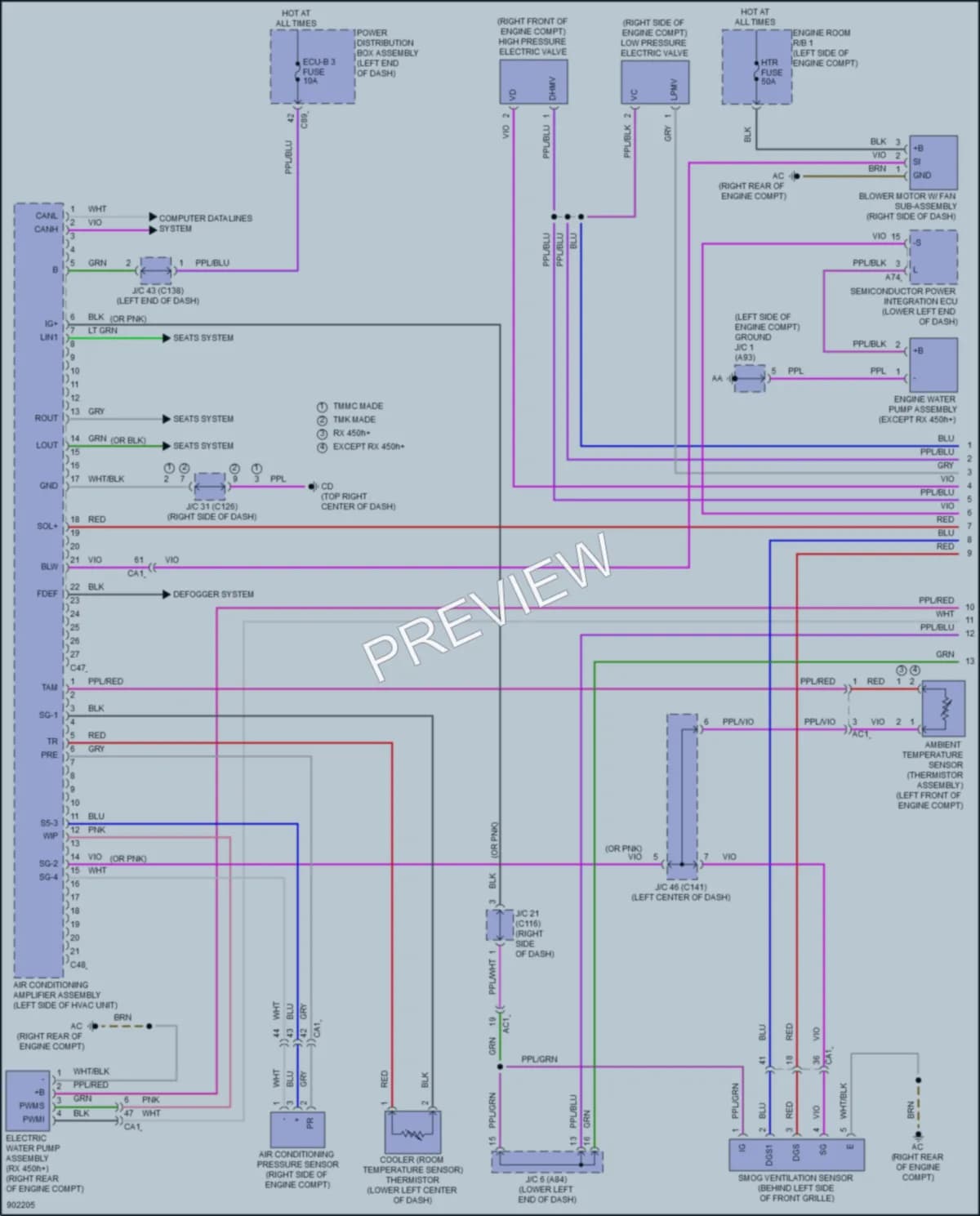 2025 Lexus RX350 Air Conditioning wiring diagram preview