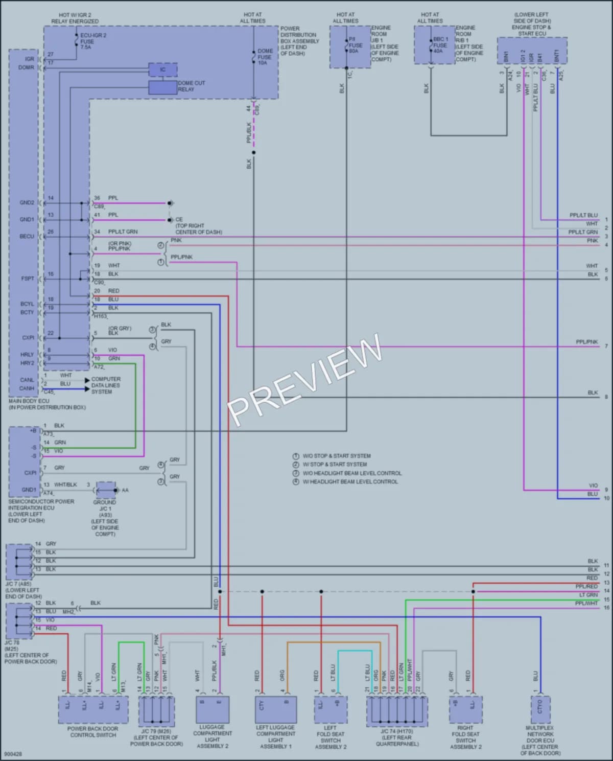 2025 Lexus RX350 Interior Lights wiring diagram preview