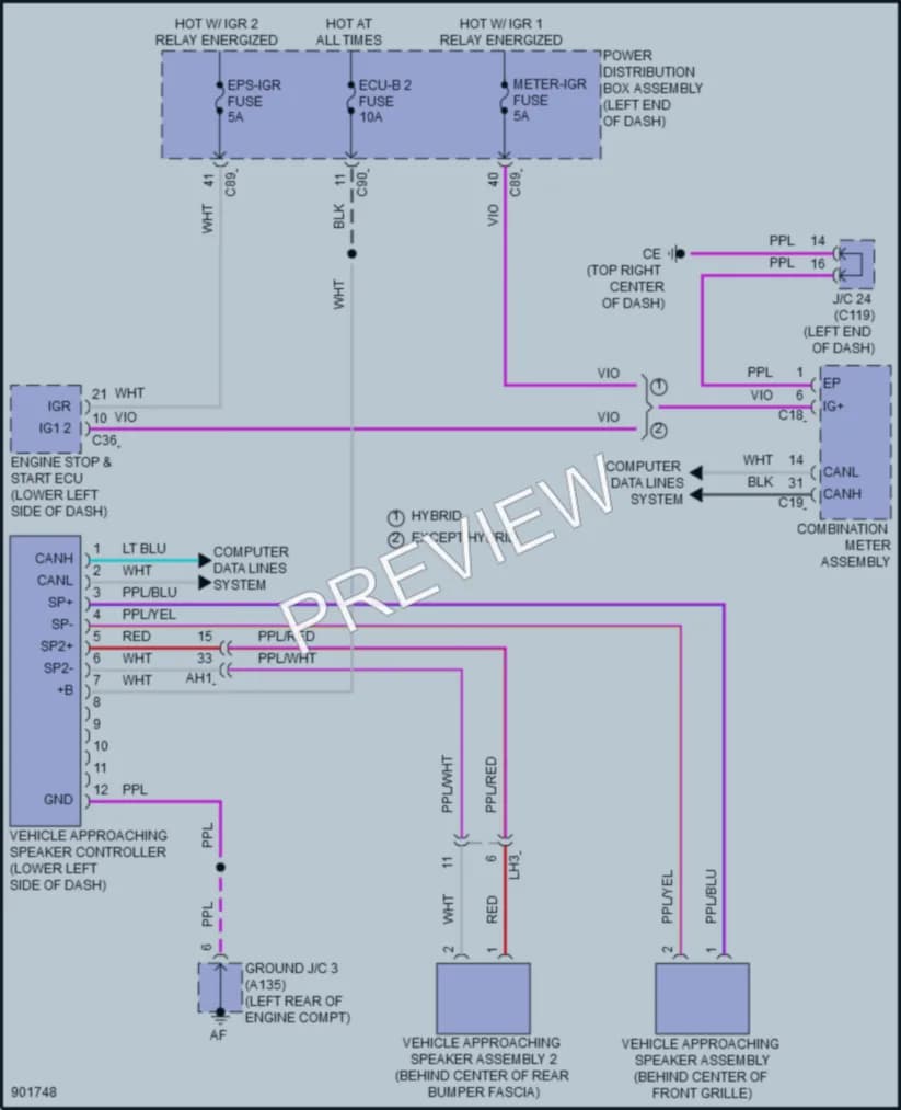 2025 Lexus RX350h Active Bodyworks wiring diagram preview