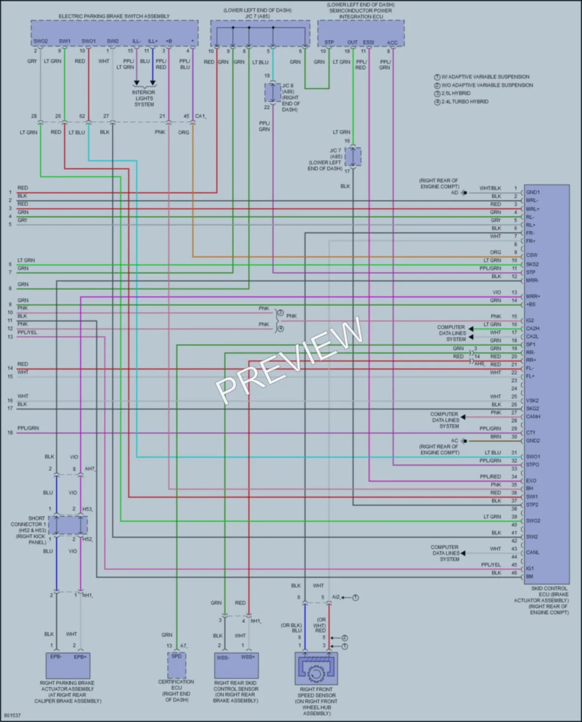 2025 Lexus RX450h Anti Lock Brakes wiring diagram preview