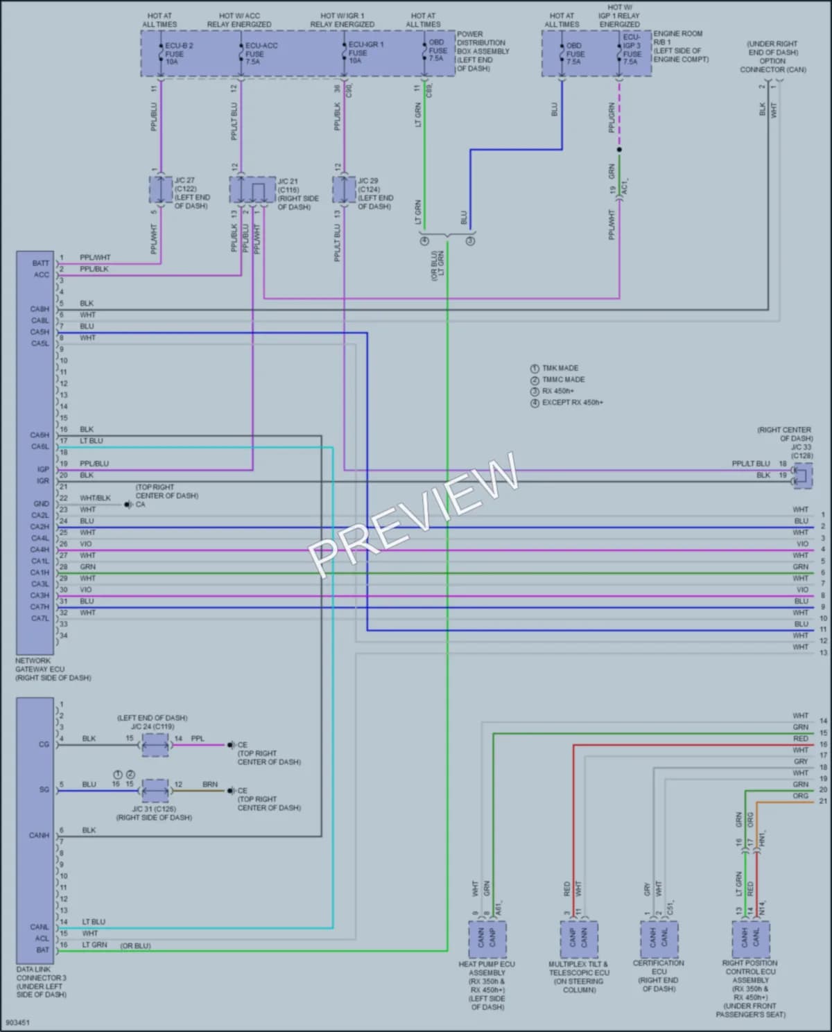 2025 Lexus RX500h Computer Data Lines wiring diagram preview