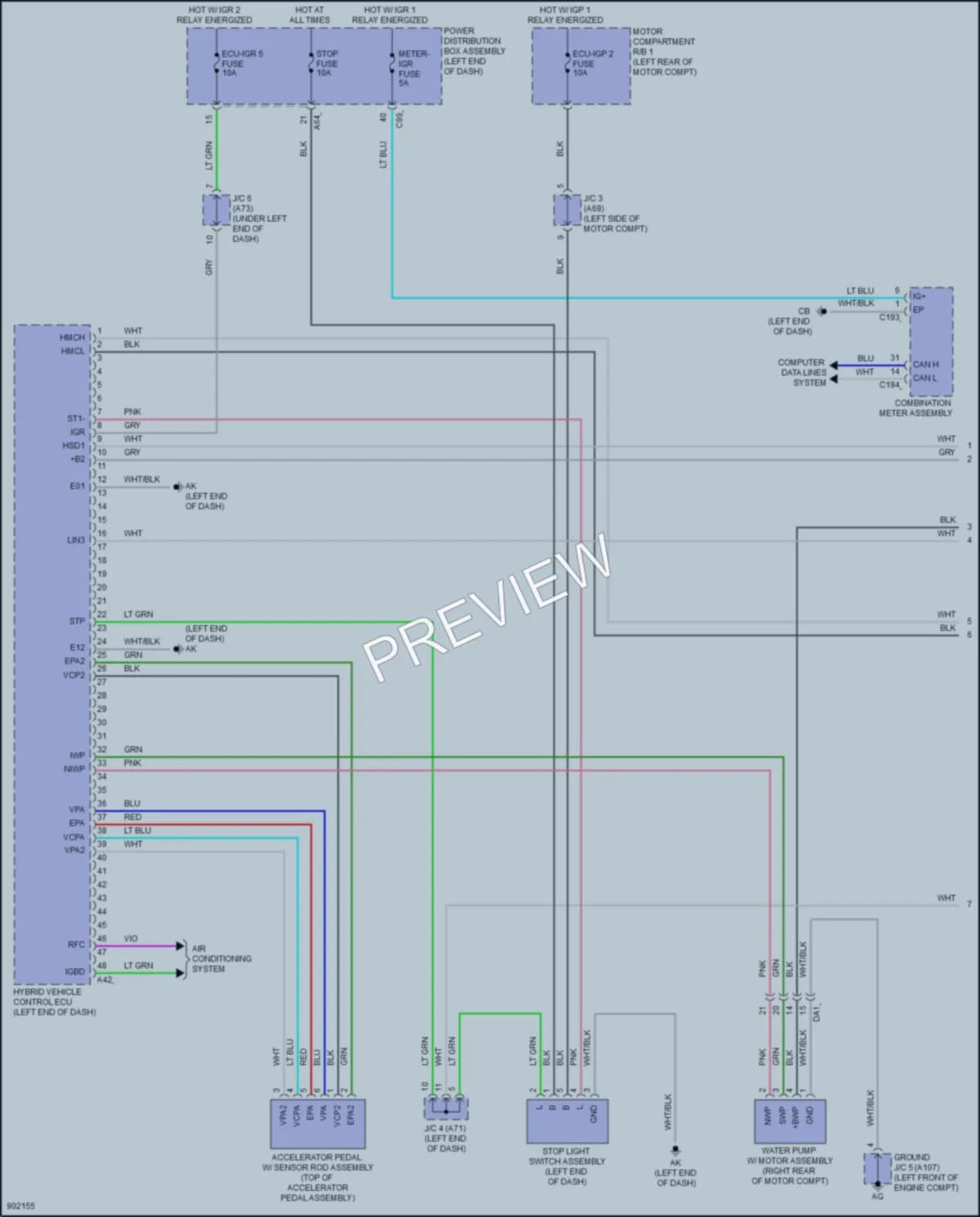 2025 Lexus RZ300e Engine Performance wiring diagram preview