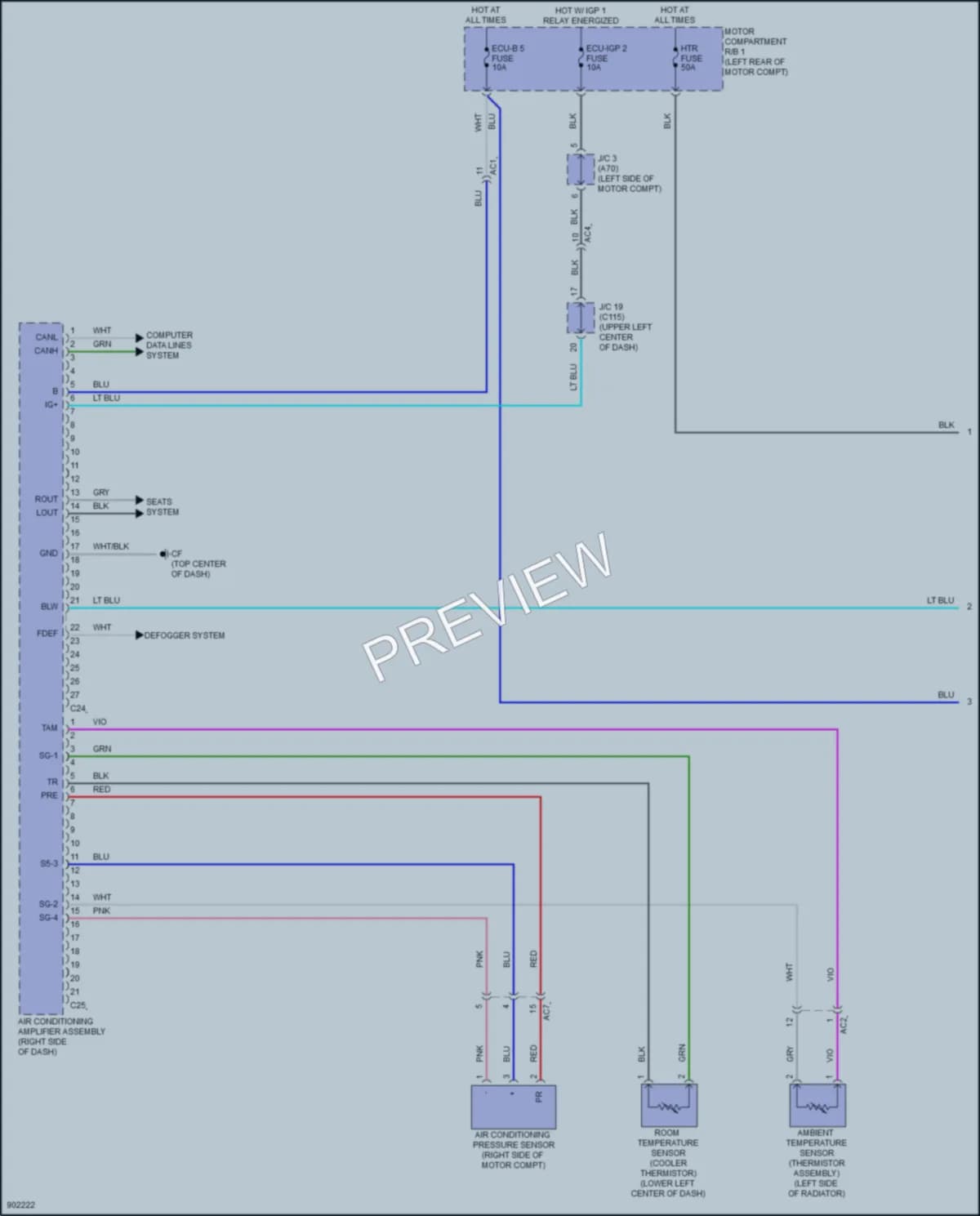2025 Lexus RZ450e Air Conditioning wiring diagram preview