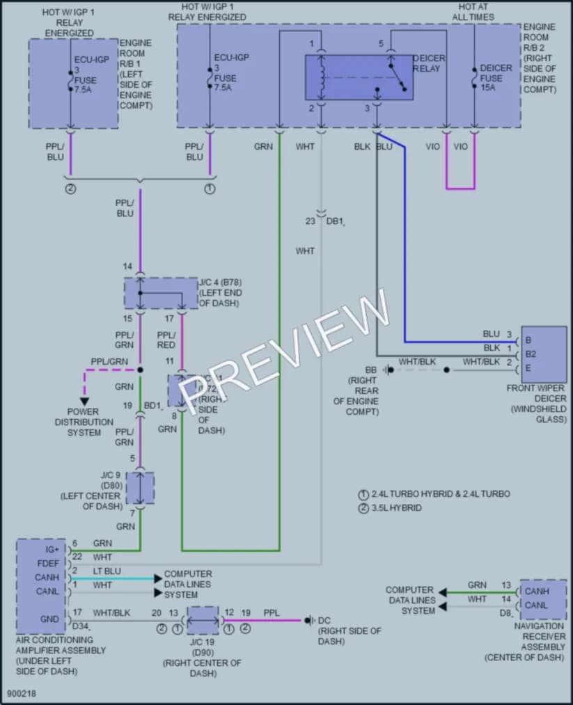 2025 Lexus TX350 Defoggers wiring diagram preview