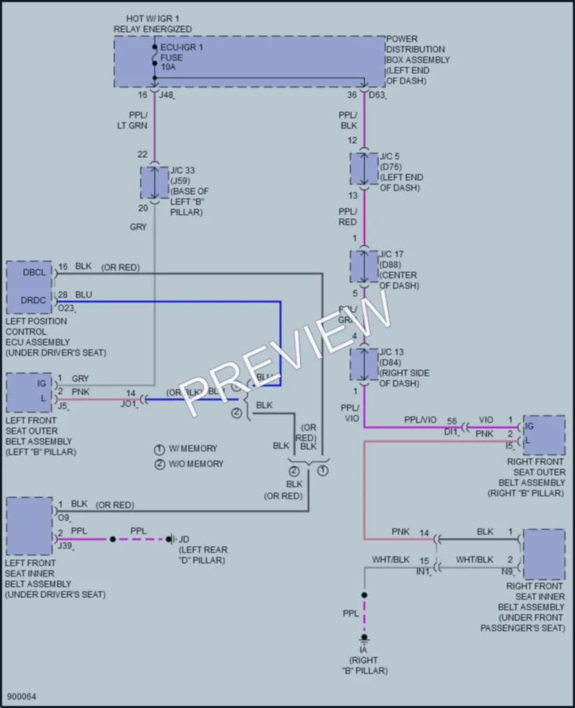 2025 Lexus TX350 Passive Restraints wiring diagram preview