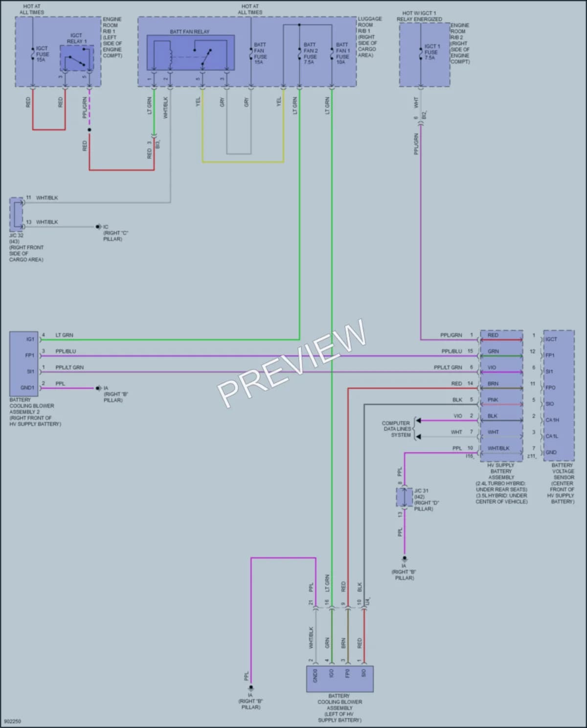 2025 Lexus TX500h Cooling Fan wiring diagram preview