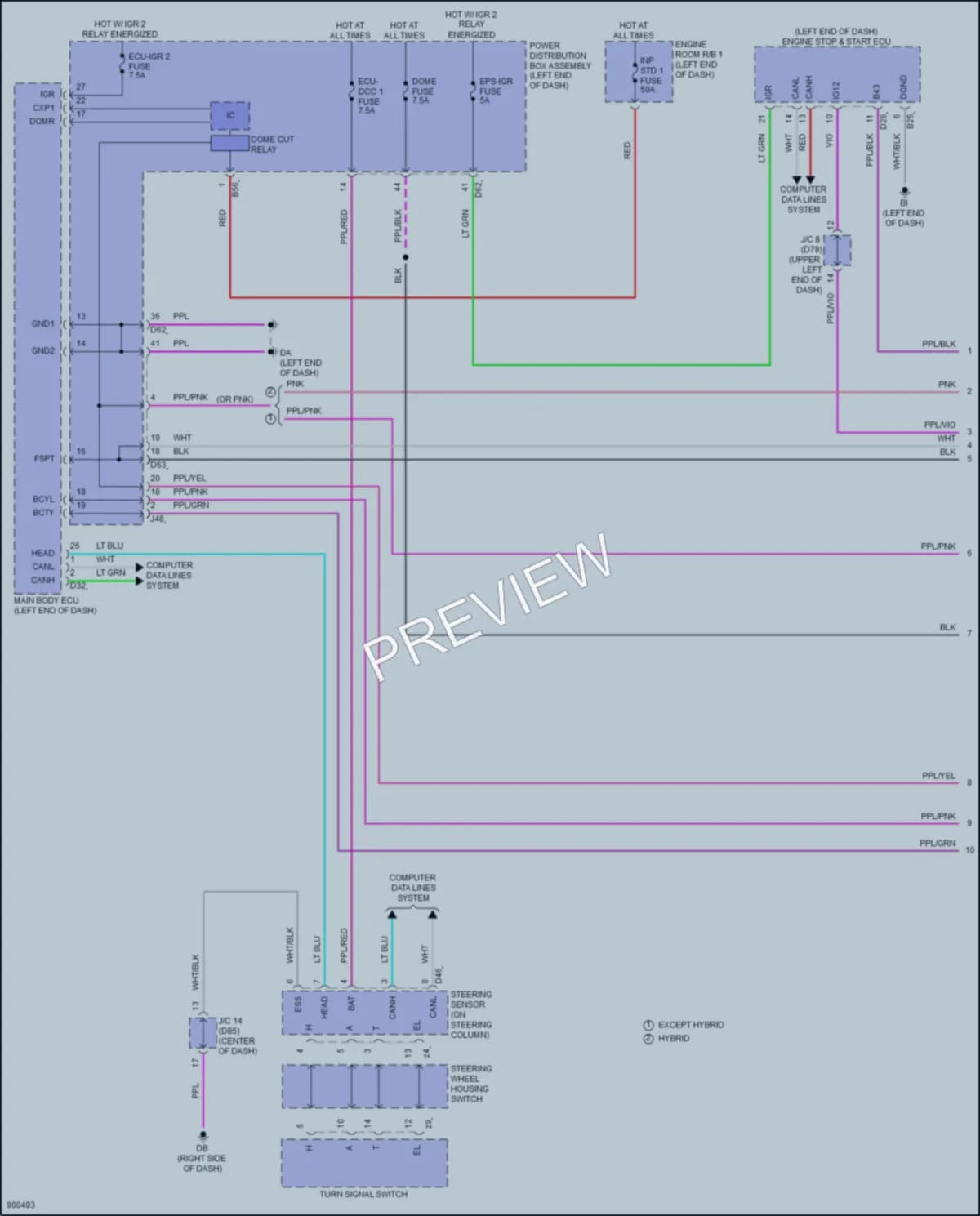 2025 Lexus TX500h Interior Lights wiring diagram preview