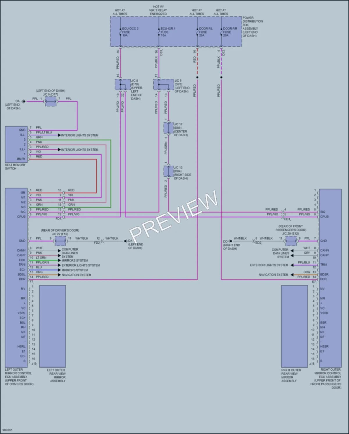 2025 Lexus TX500h Memory Systems wiring diagram preview