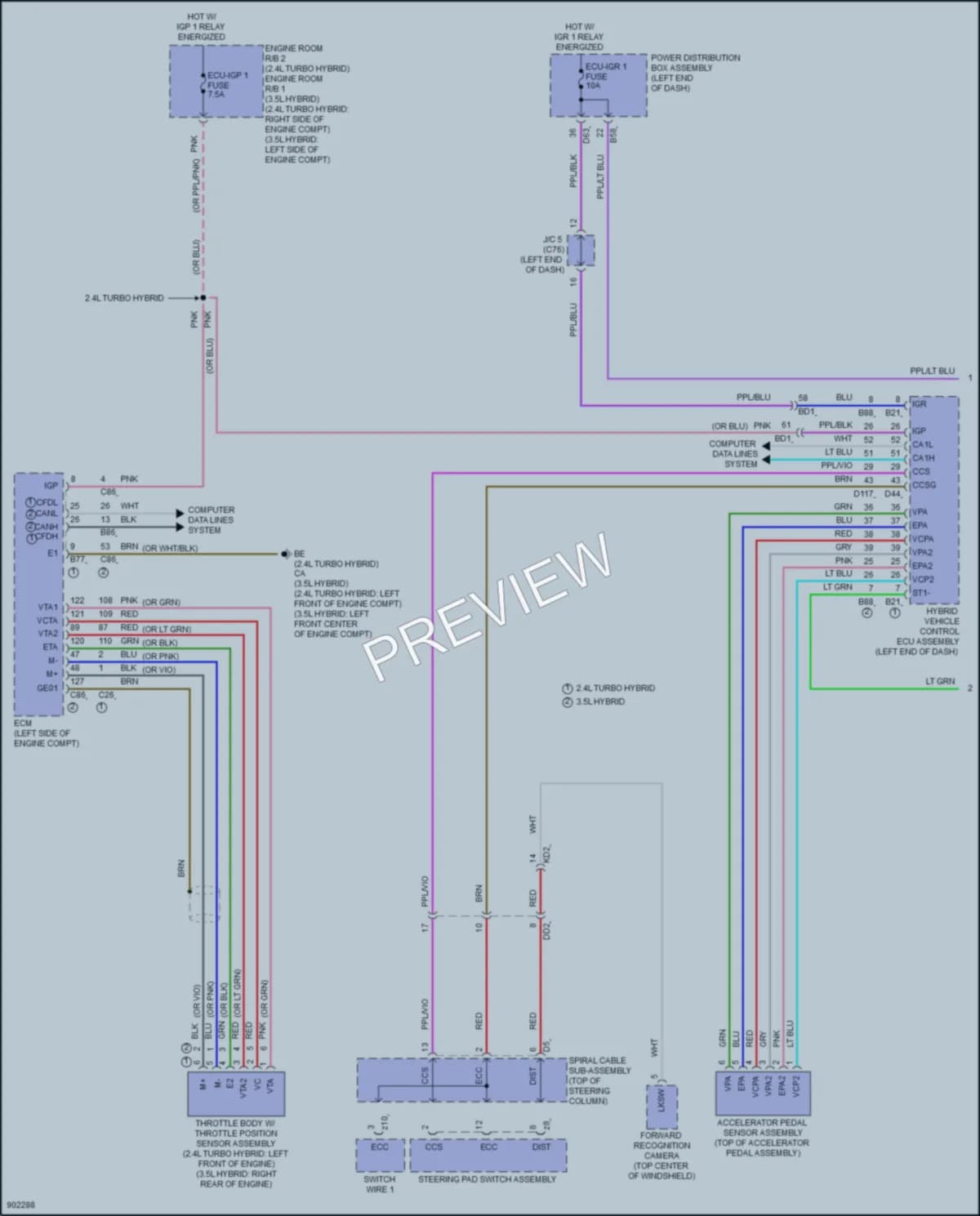 2025 Lexus TX550h Cruise Control wiring diagram preview