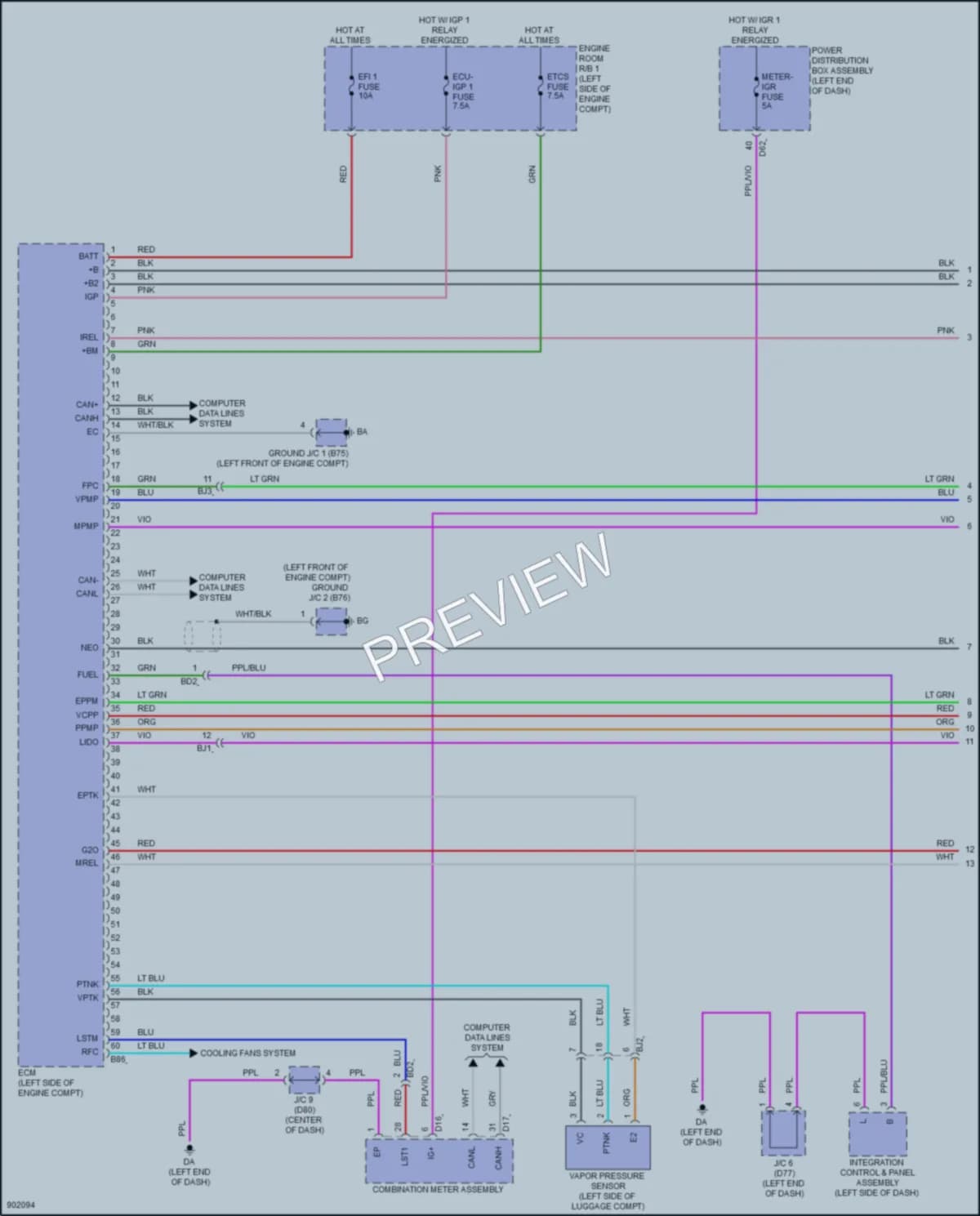 2025 Lexus TX550h Engine Performance wiring diagram preview