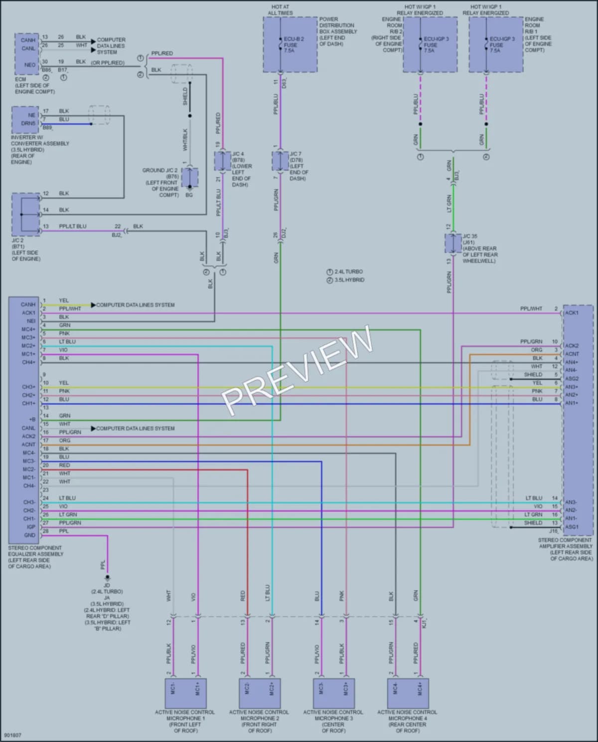 2025 Lexus TX550h Radio wiring diagram preview
