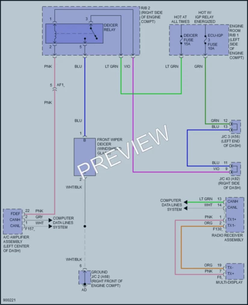 2025 Lexus UX300h Defoggers wiring diagram preview