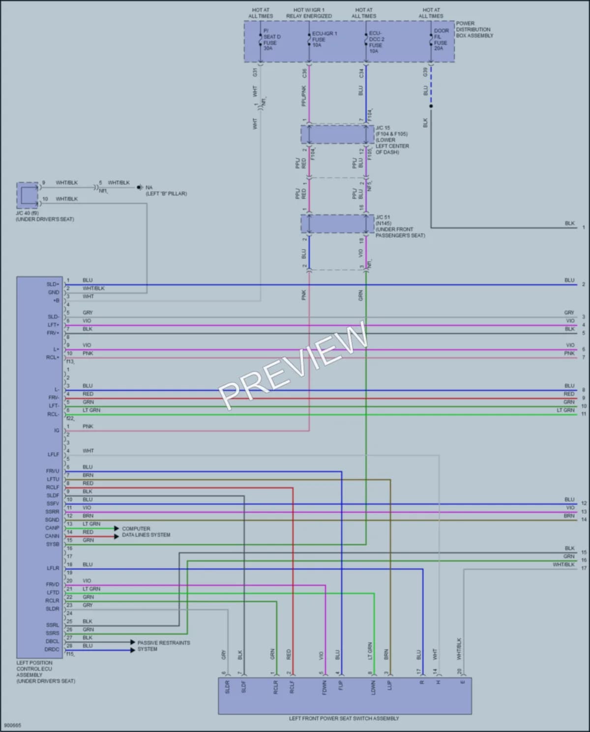 2025 Lexus UX300h Memory Systems wiring diagram preview