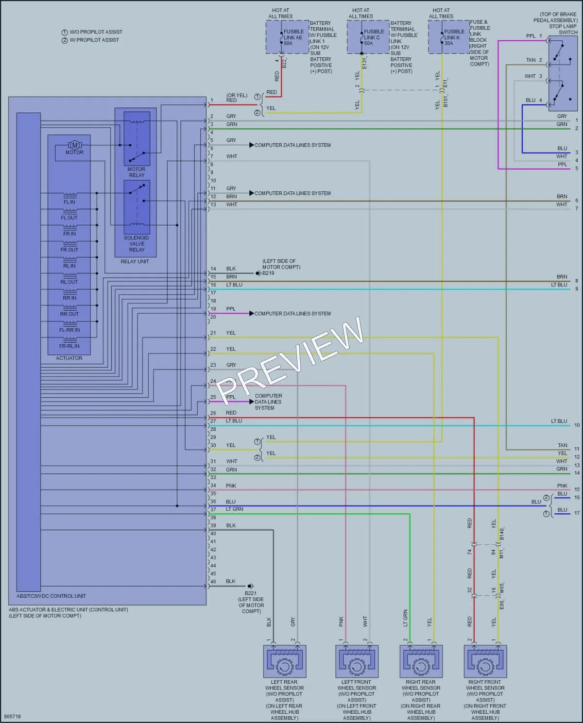 2025 Nissan Ariya Anti Lock Brakes wiring diagram preview