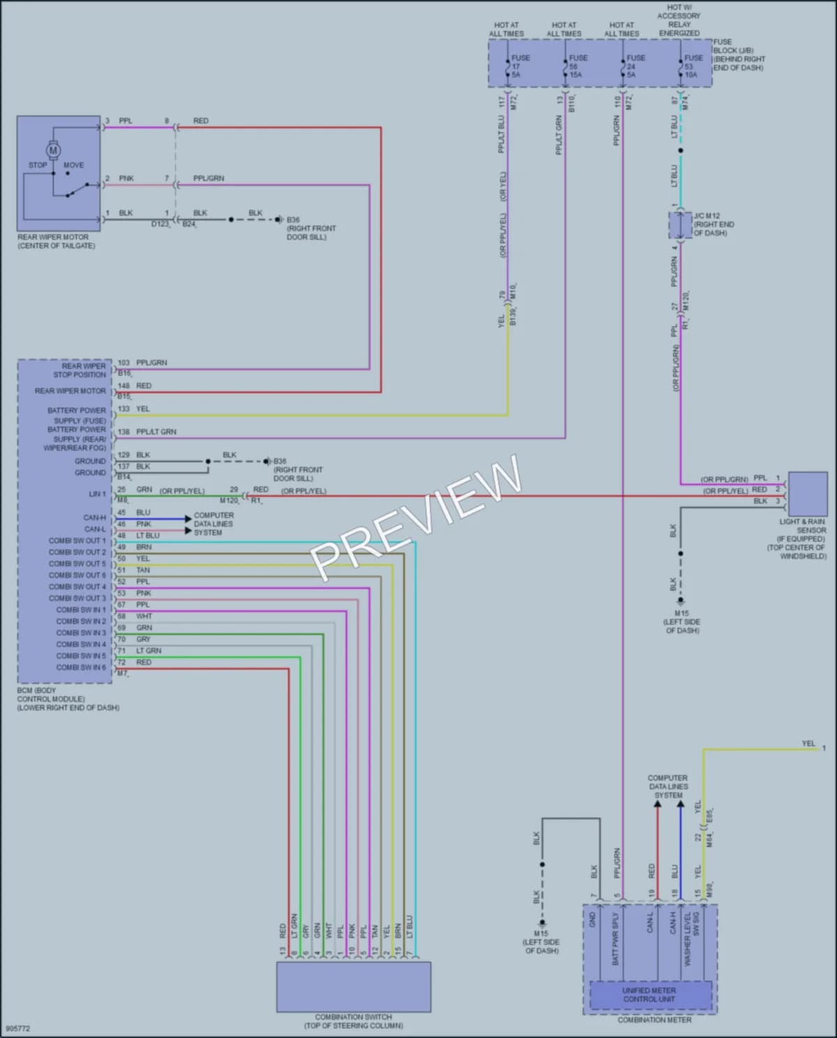 2025 Nissan Ariya Wiper Washer wiring diagram preview