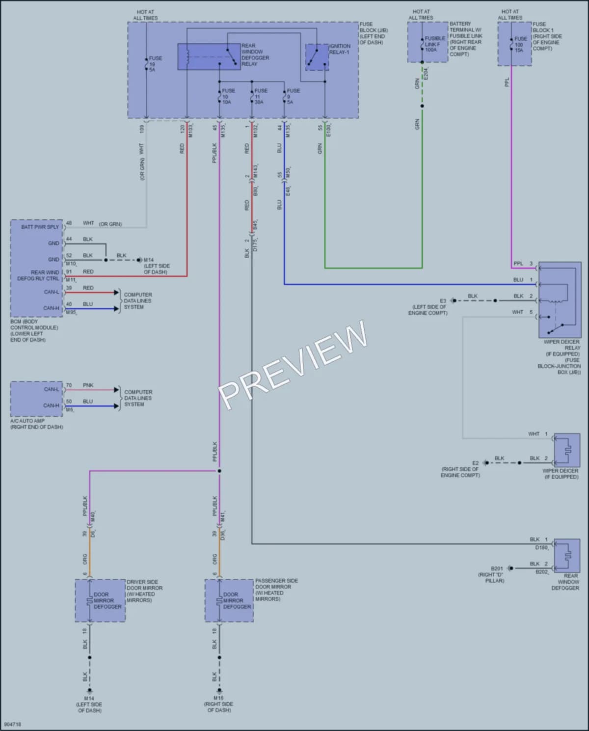 2025 Nissan Armada Defoggers wiring diagram preview