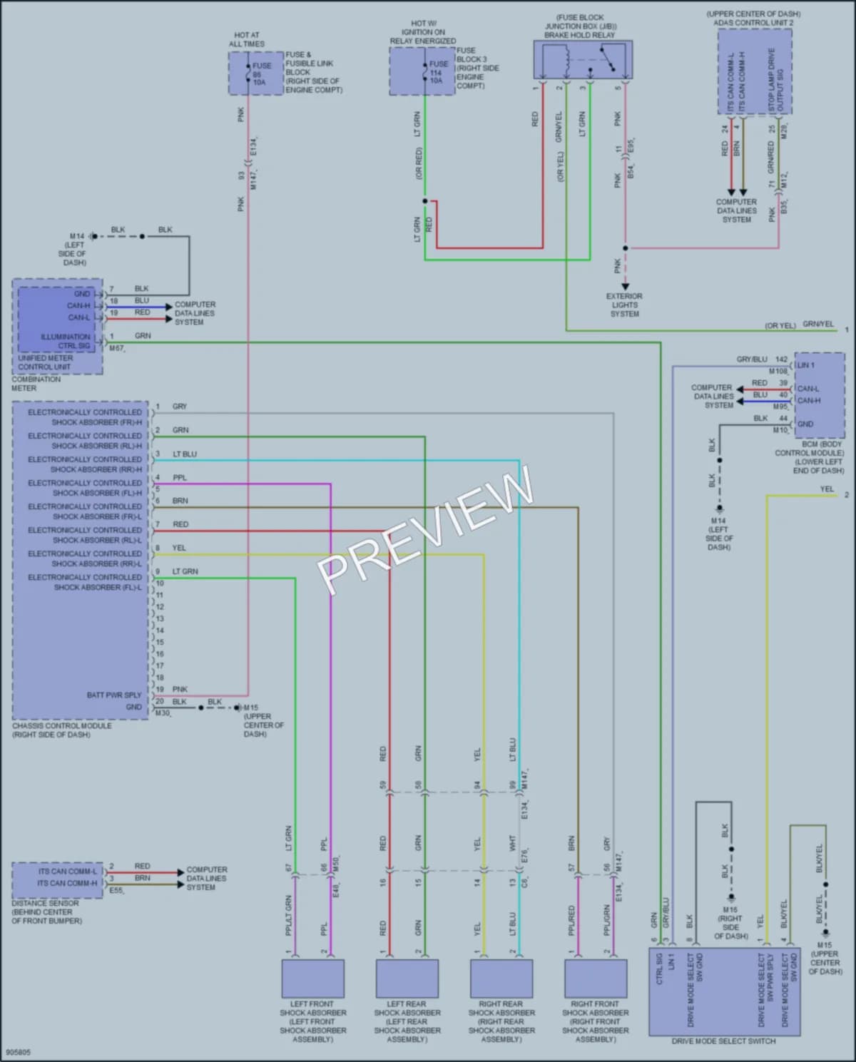 2025 Nissan Armada Electronic Suspension wiring diagram preview