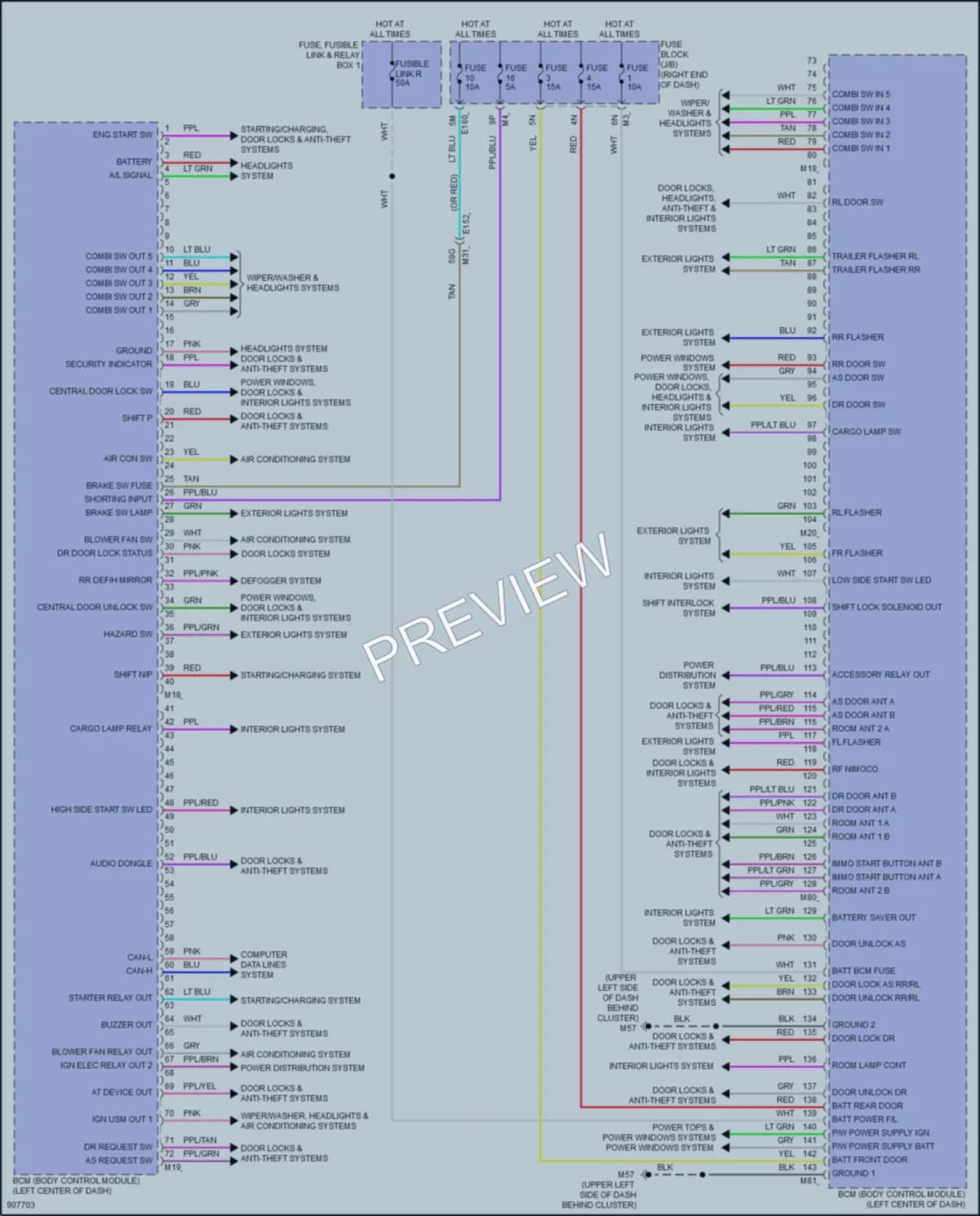 2025 Nissan Frontier Body Control Modules wiring diagram preview