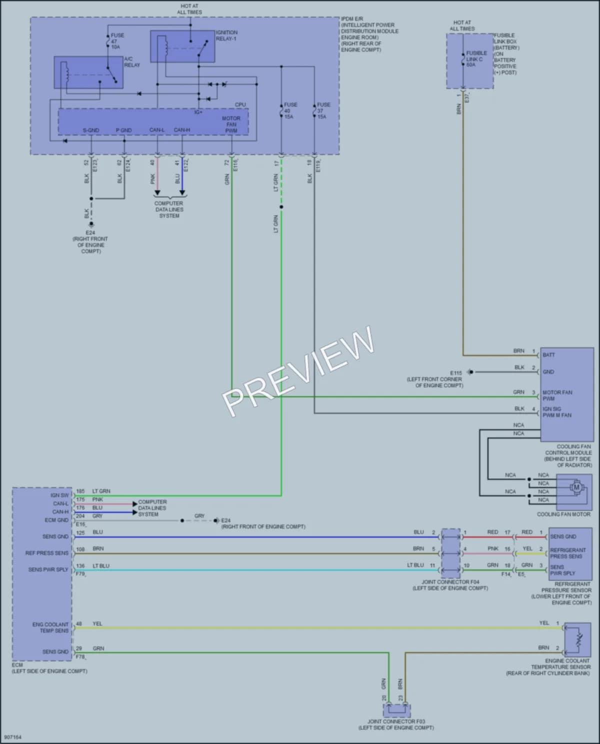 2025 Nissan Frontier Cooling Fan wiring diagram preview