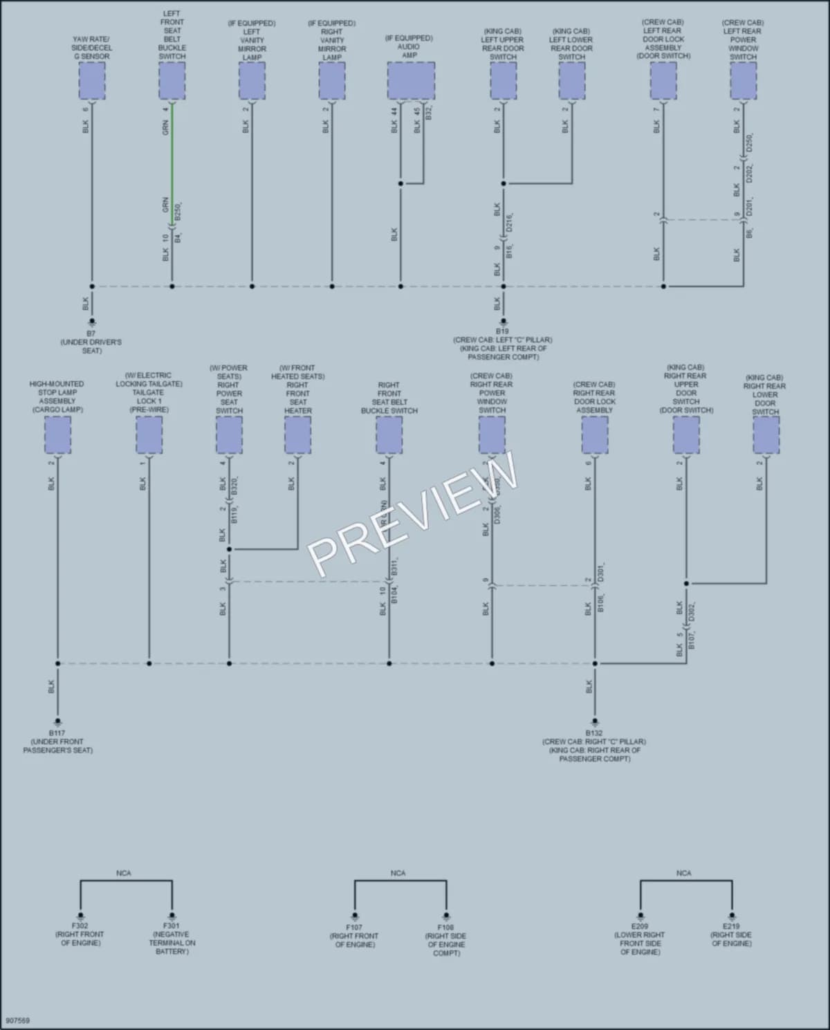 2025 Nissan Frontier Ground Distribution wiring diagram preview
