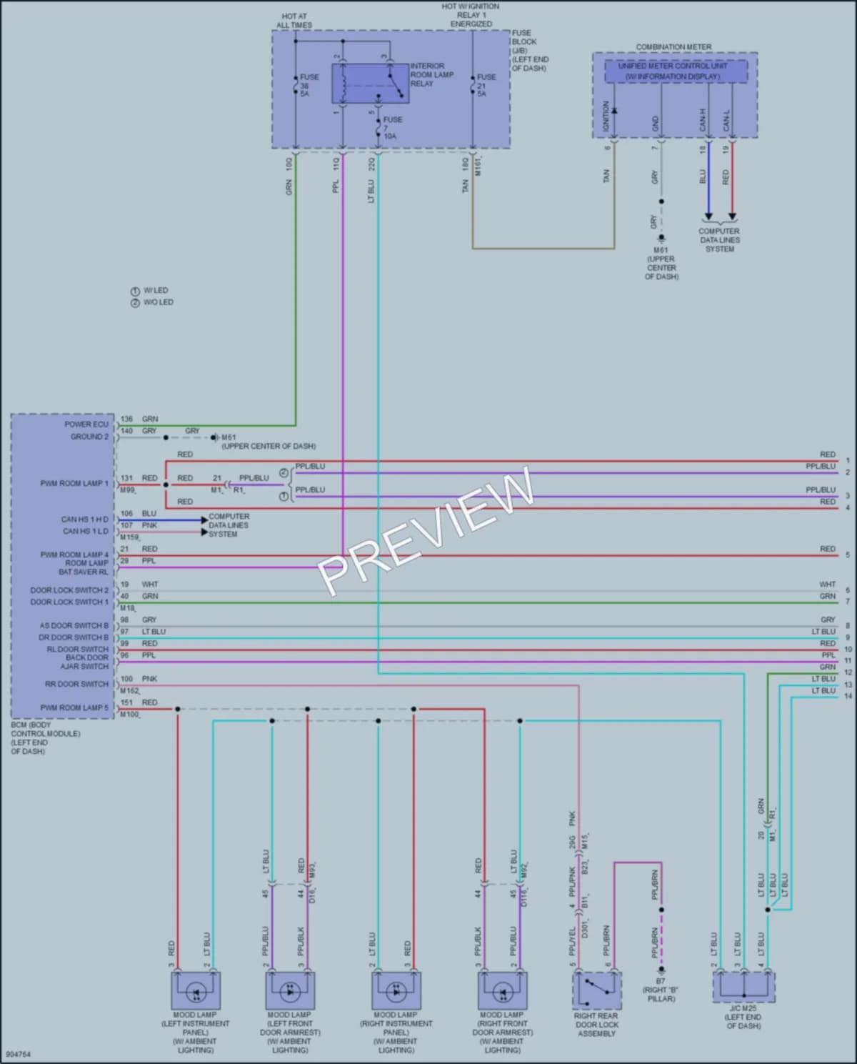 2025 Nissan Kicks Interior Lights wiring diagram preview