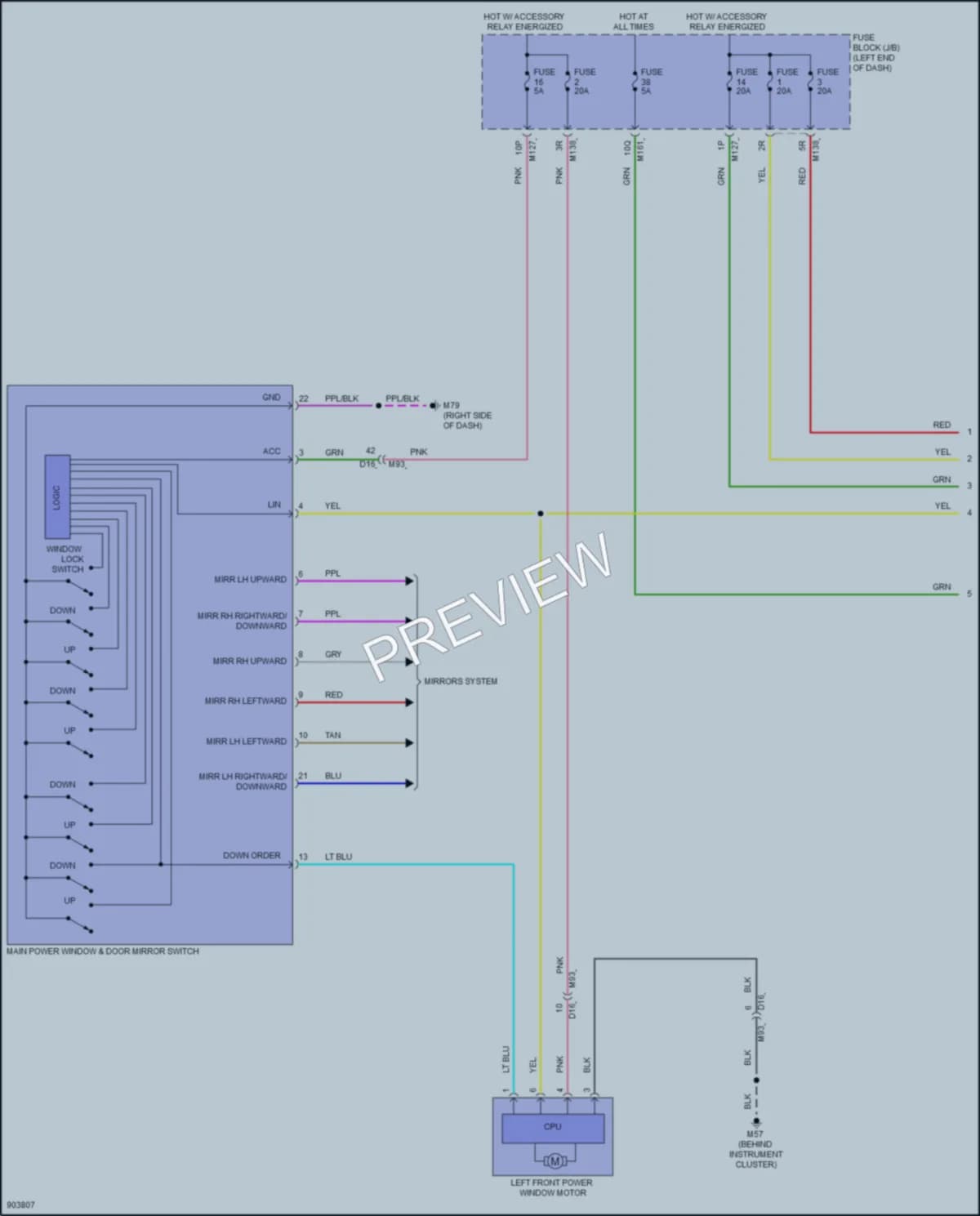 2025 Nissan Kicks Power Windows wiring diagram preview