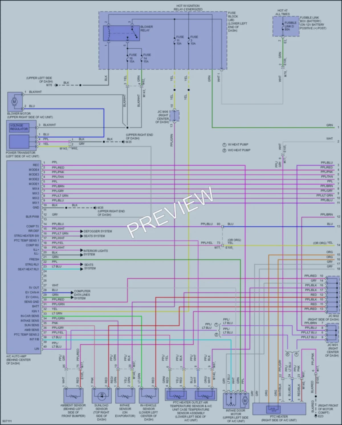 2025 Nissan LEAF Air Conditioning wiring diagram preview