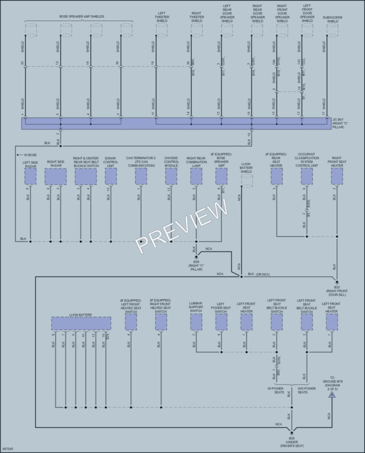 2025 Nissan LEAF Ground Distribution wiring diagram preview