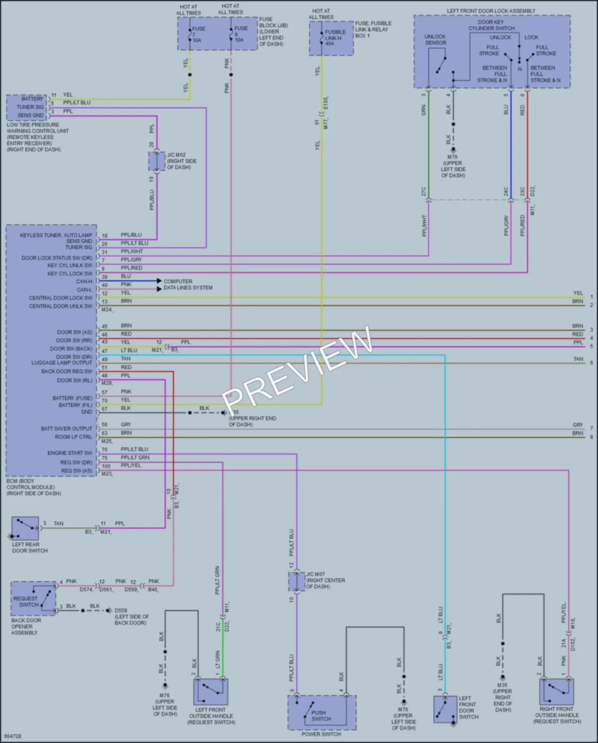 2025 Nissan LEAF Interior Lights wiring diagram preview