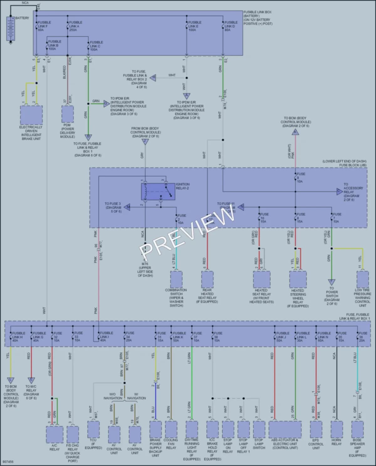2025 Nissan LEAF Power Distribution wiring diagram preview