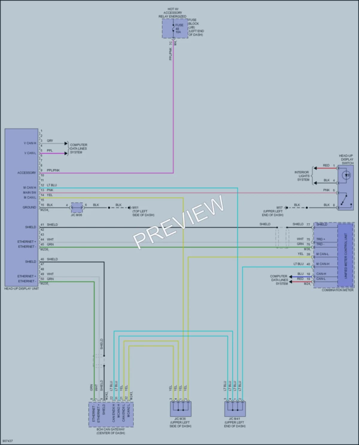 2025 Nissan Murano Instrument Cluster wiring diagram preview