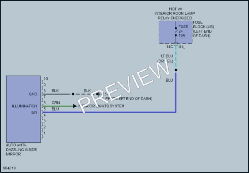 2025 Nissan Murano Power Mirrors wiring diagram preview