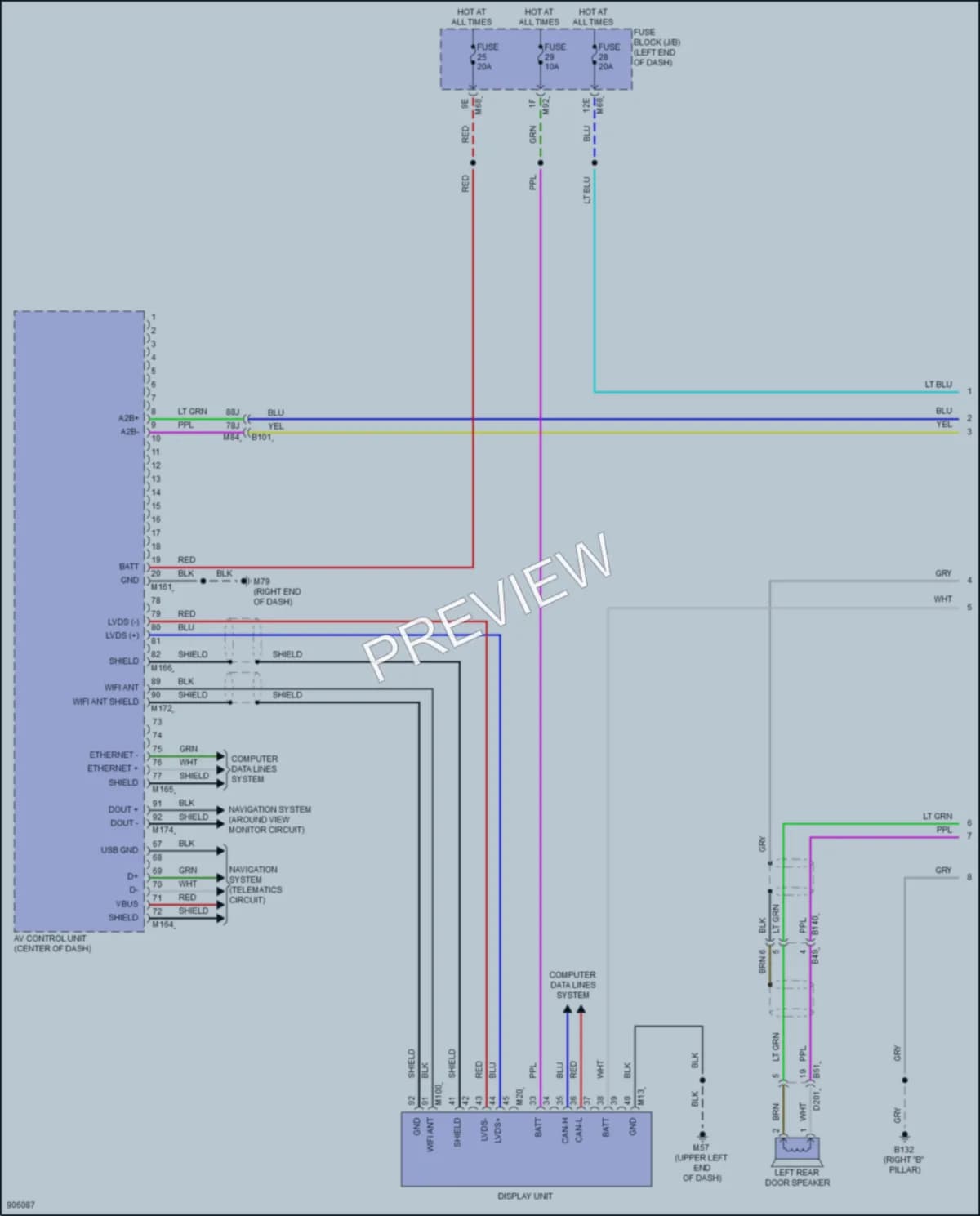 2025 Nissan Murano Radio wiring diagram preview