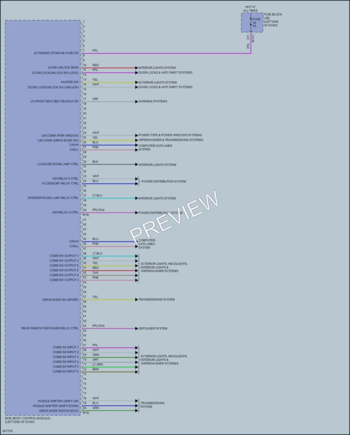 2025 Nissan Pathfinder Body Control Modules wiring diagram preview