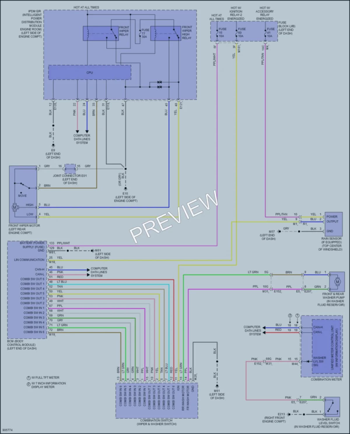 2025 Nissan Pathfinder Wiper Washer wiring diagram preview