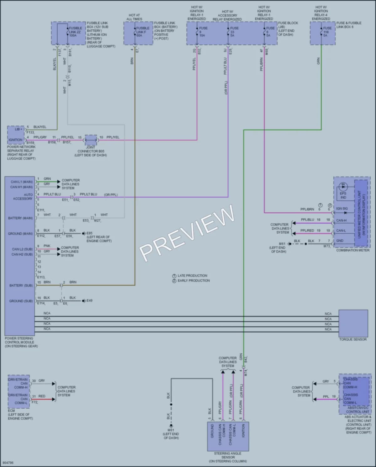 2025 Nissan Rogue Electronic Power Steering wiring diagram preview