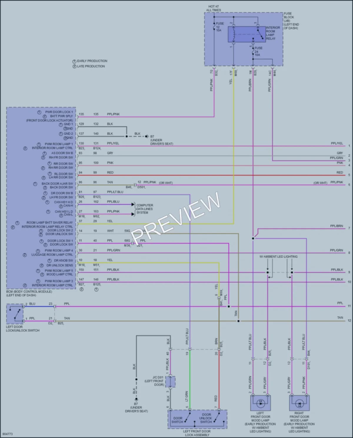 2025 Nissan Rogue Interior Lights wiring diagram preview
