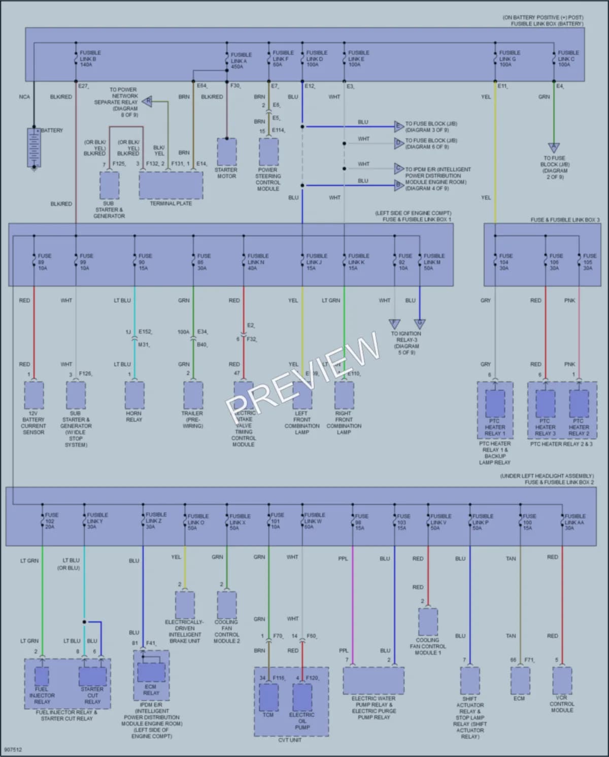 2025 Nissan Rogue Power Distribution wiring diagram preview