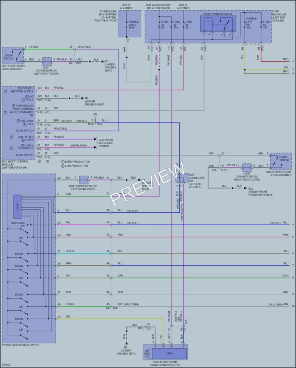 2025 Nissan Rogue Power Windows wiring diagram preview