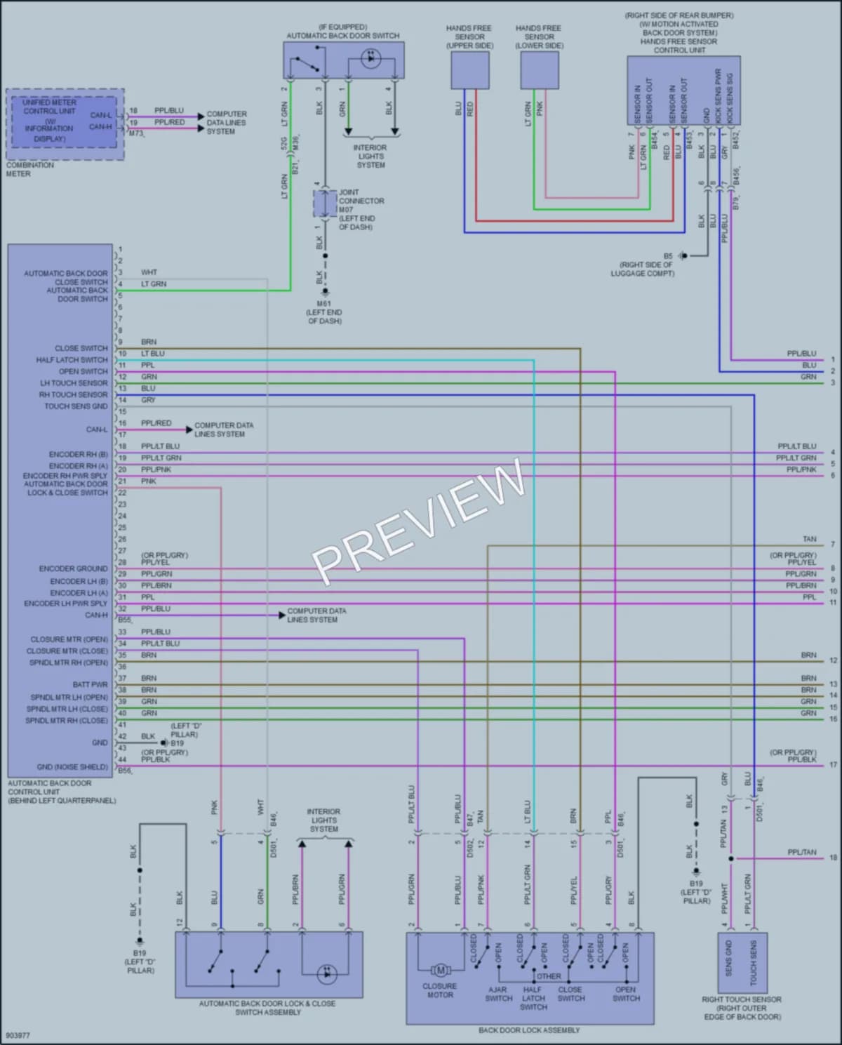 2025 Nissan Rogue Trunk Tailgate Fuel Door wiring diagram preview