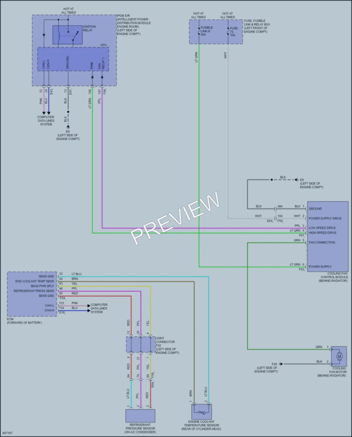 2025 Nissan Sentra Cooling Fan wiring diagram preview