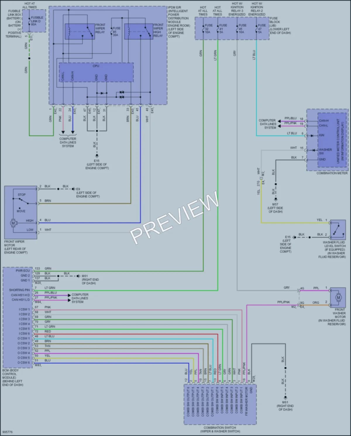 2025 Nissan Sentra Wiper Washer wiring diagram preview
