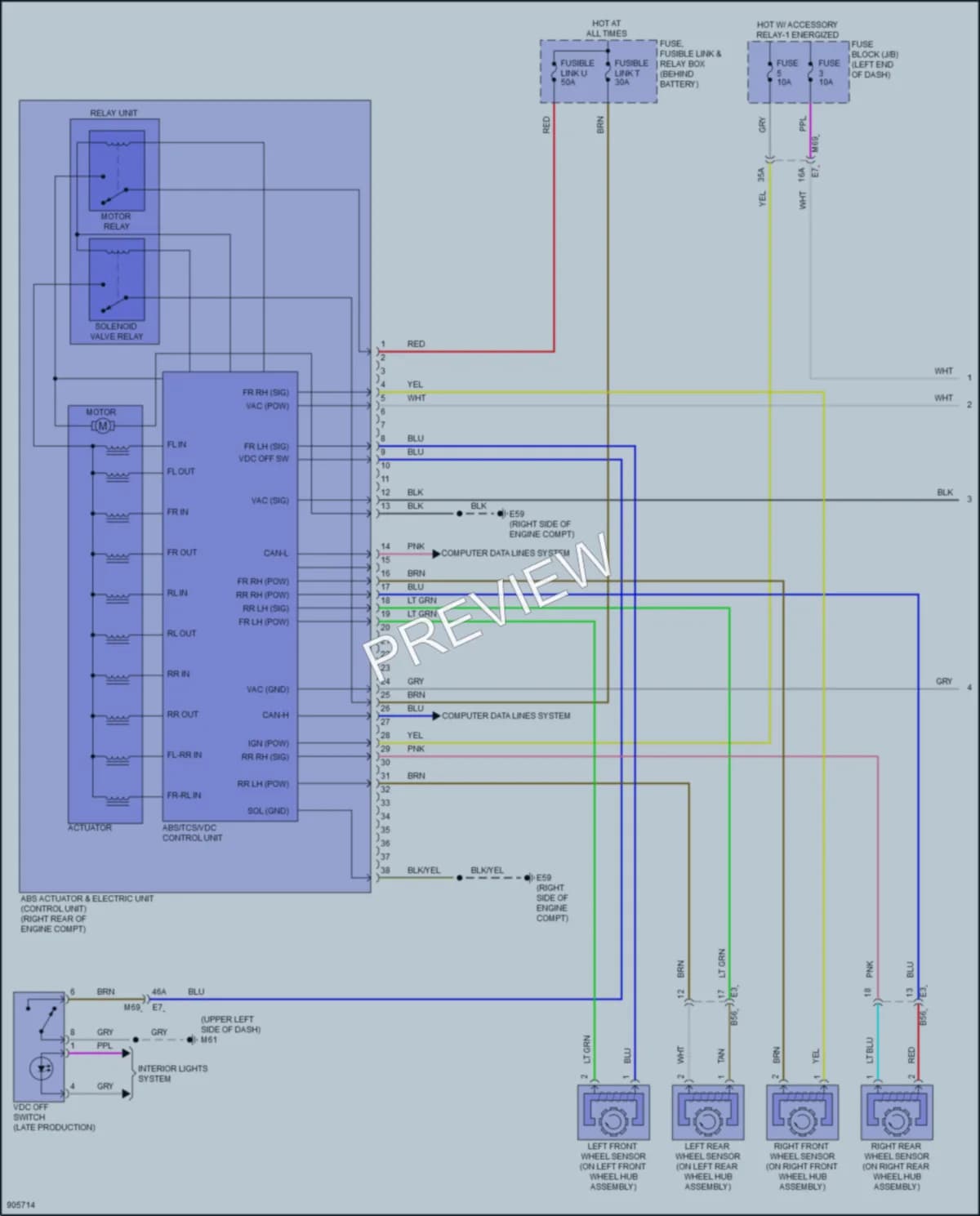2025 Nissan Versa Anti Lock Brakes wiring diagram preview