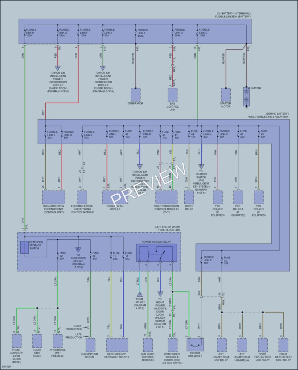 2025 Nissan Versa Power Distribution wiring diagram preview