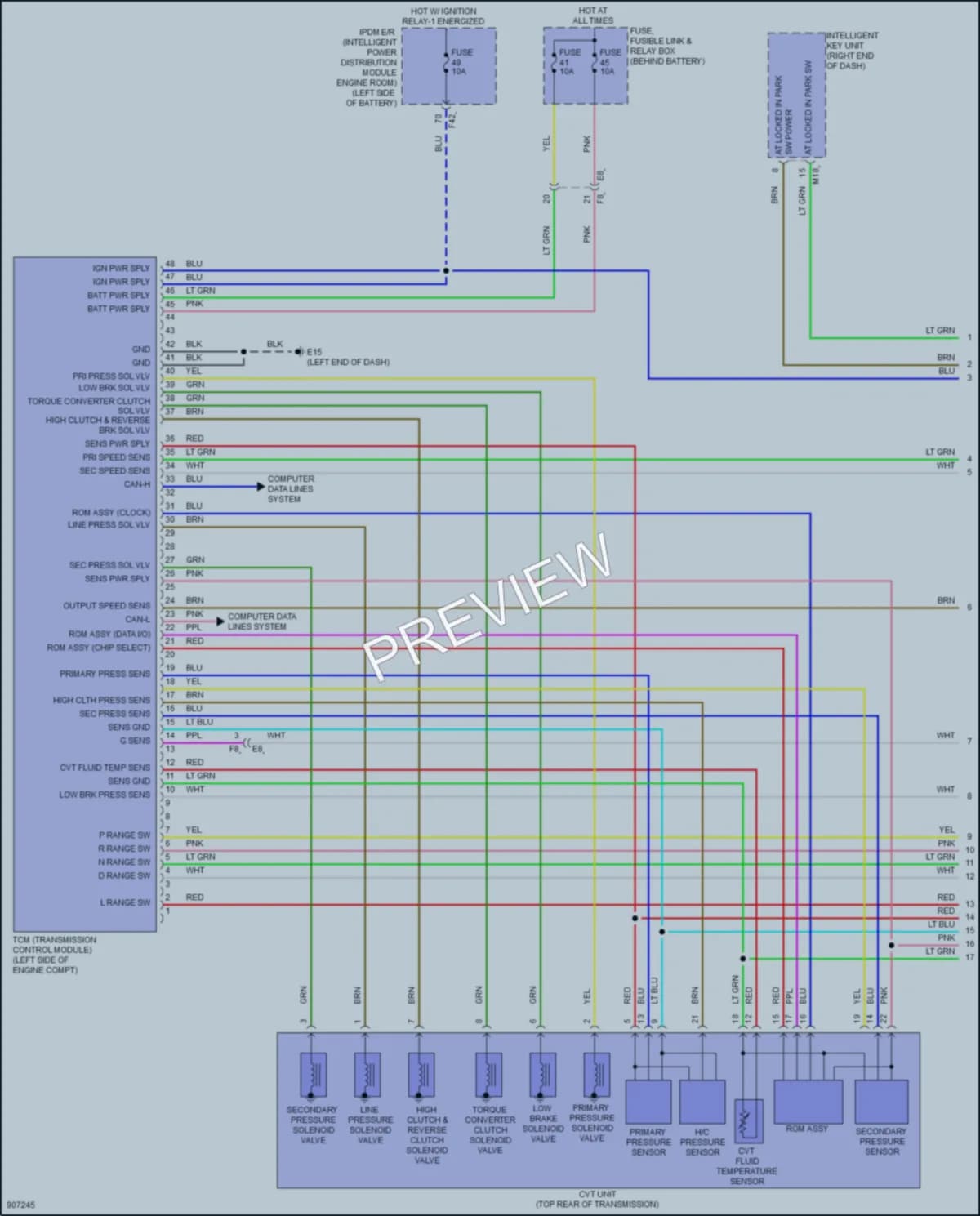 2025 Nissan Versa Transmission wiring diagram preview