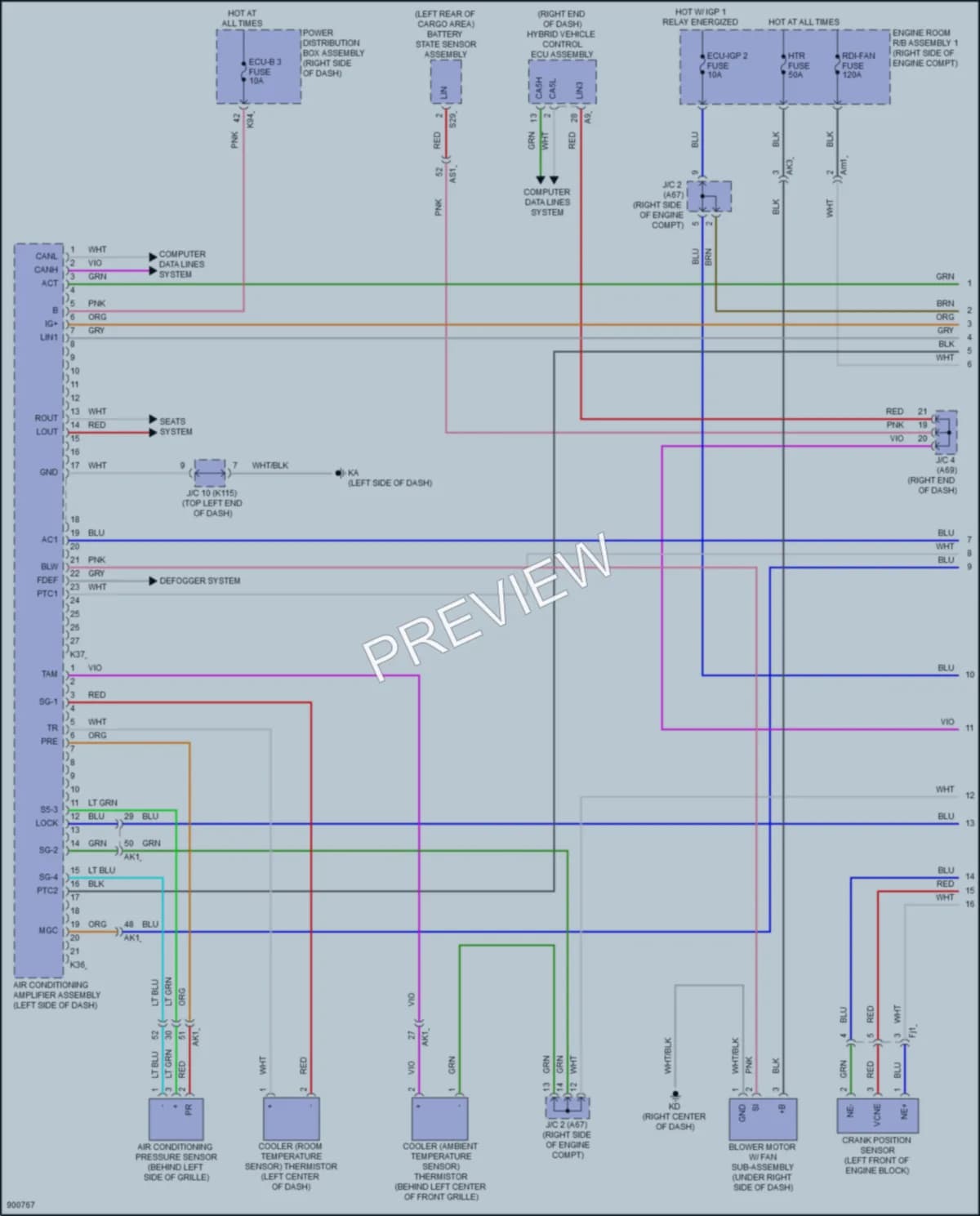 2025 Toyota 4Runner Air Conditioning Wiring Diagrams protected preview