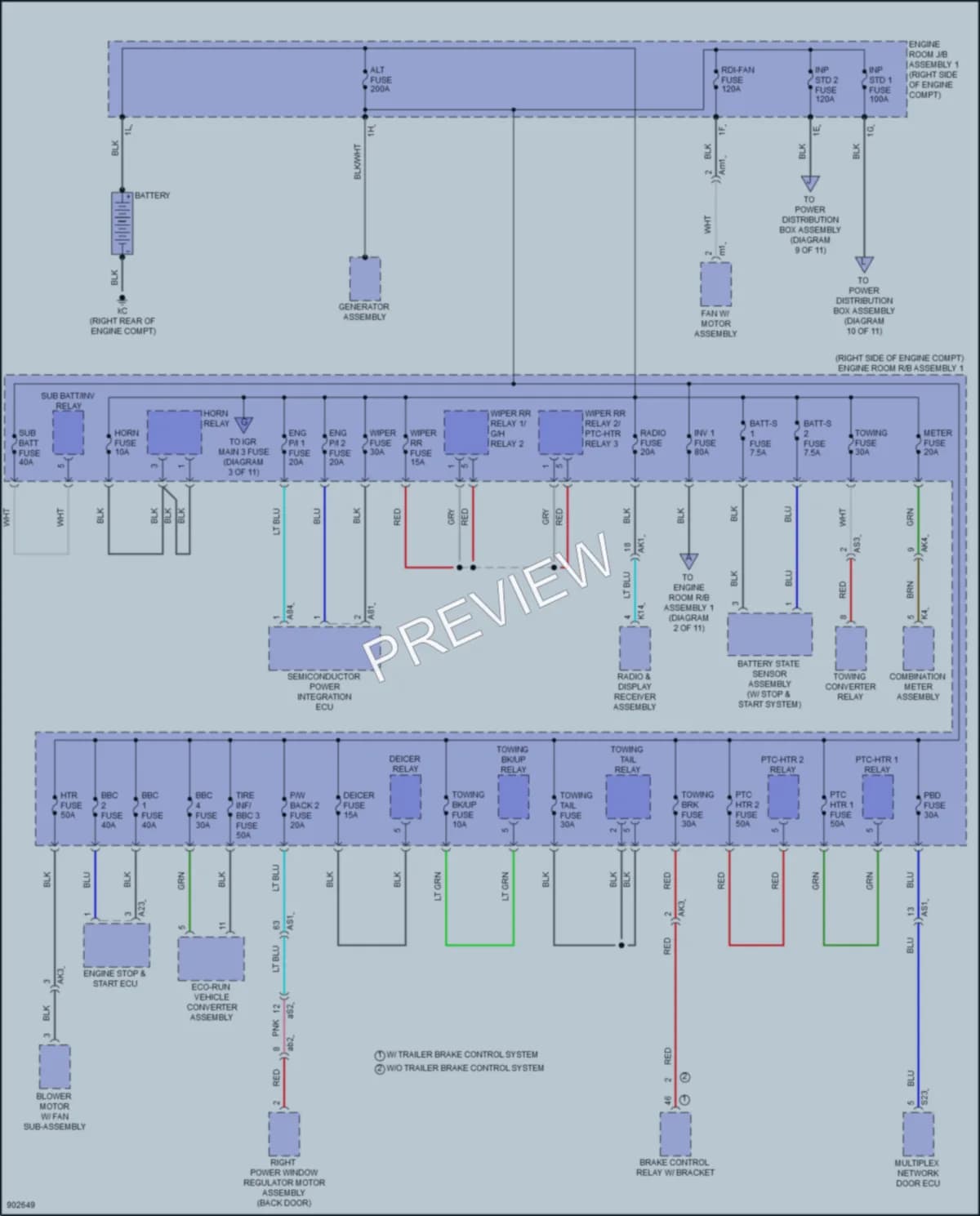 2025 Toyota 4Runner Power Distribution wiring diagram preview