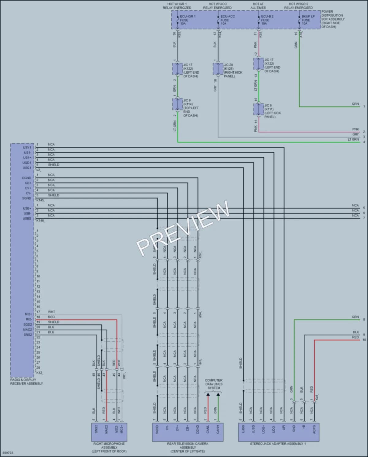 2025 Toyota 4Runner Radio wiring diagram preview